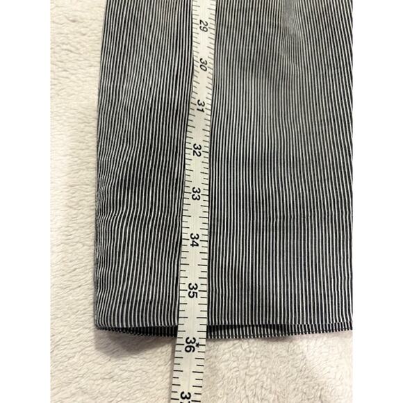 J. CREW FACTORY Gray Grey Career Short Cap Sleeve Stripe Cotton Silk Dress 14 - Picture 7 of 16
